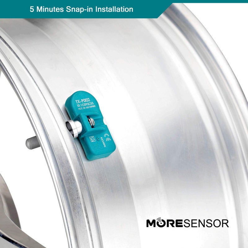 MOBILETRON MORESENSOR Signature Series 433MHz TPMS Tire Pressure Sensor 4-Pack | Preprogrammed for Select 250+ European Brand Models | Replacement for 36142360420 | Clamp-in | NX-S001-4 - Image 5